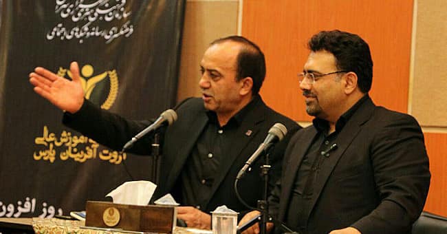 سخنراى آقاى عظيم زاده در فرهنگسراى رسانه در مراسم سلاطين كسب و كار